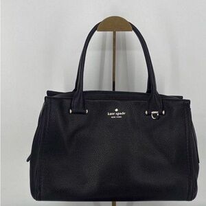 Kate Spade Black Pebble Leather Tote Bag